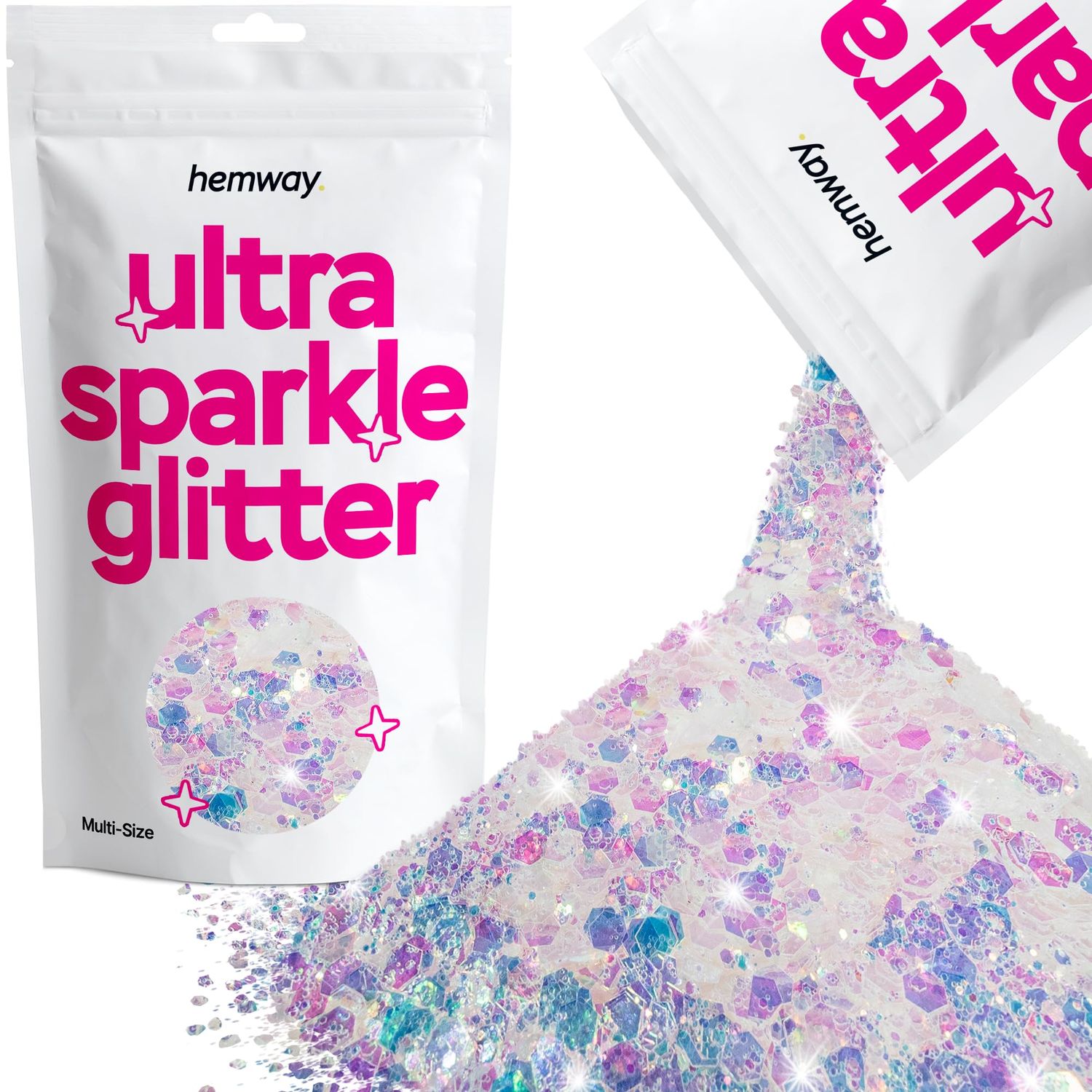 Glitter Multi Size Mother of Pearl Iridescent Ultra Sparkle Sequins Nail Face Festival Christmas Halloween Makeup Chunky Fine 100g  3.5oz