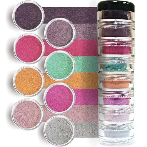 Giselle Cosmetics Loose Mineral Eyeshadow and Contouring Palette - Lolly Pop Candy 8 Shade Set