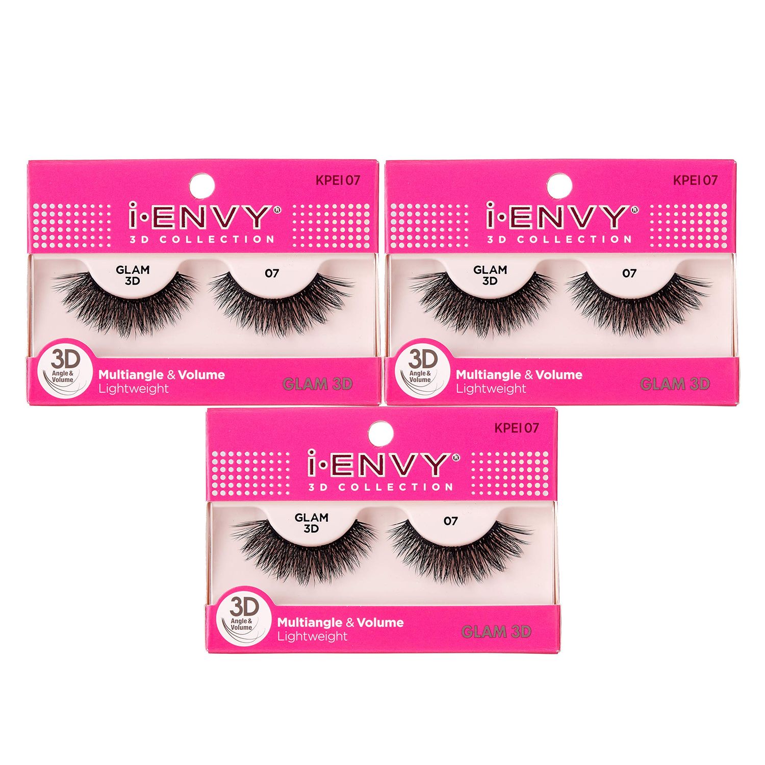 i-Envy 3D Glam Collection Multi-angle &amp; Volume (3 PACK, KPEI07)