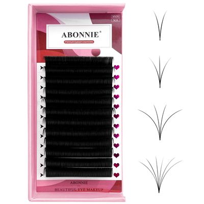 ABONNIE Easy fan lash extensions, Rapid Blooming Volume lash extensions, CC Curl cashmere Fan lash extensions, 0.05 Thickness 16mm Length Self Fanning Volume Lashes extension (CC-0.05,16mm)