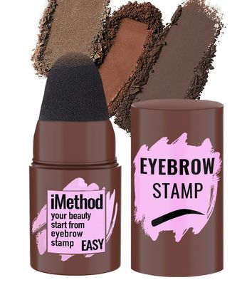 iMethod Eyebrow Stamp for Eyebrow Stencil Kit - Brow Stamp Refill Eyebrow Powder, Dark Brown
