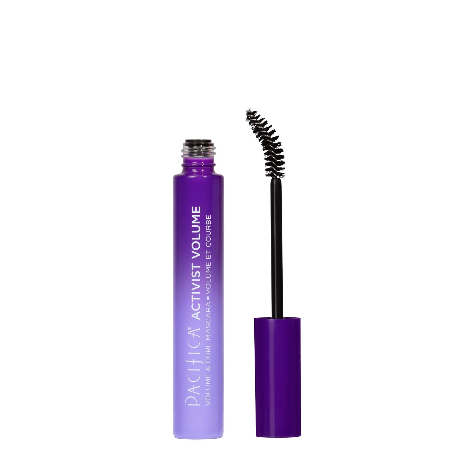 Pacifica Beauty | Activist Curling Mascara | Black | Volume and Length | Vegan Brush | Glass Tube | Clean Eye Makeup | Plant-Fibers | Microplastic  Nylon 6 Free | Vegan, Talc-Free, Cruelty-Free