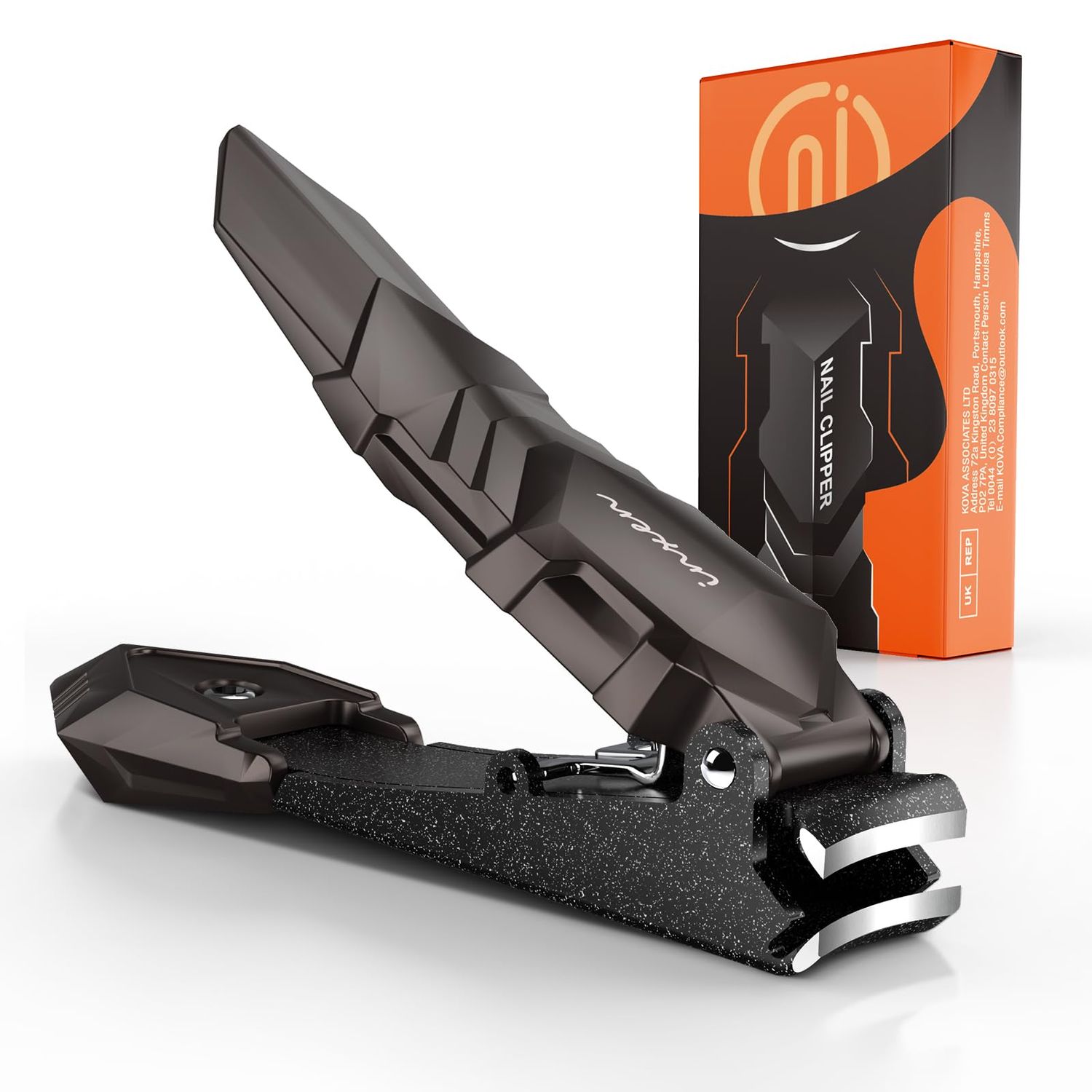INXEN Nail Clippers for Men with Catcher - No Splash, Self-Collecting Premium Steel Clippers for Fingernails &amp; Toenails, Perfect for Men &amp; Women, Great Gadget &amp; Stocking Stuffer Gift for Men