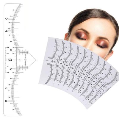1050100 Pcs Microblading Eyebrow Ruler Sticker, Disposable Adhesive Eyebrow Measurement Ruler,Eyebrow Guide Ruler Permanent and Perfect Eyebrow Makeup Tool (50Pcs)