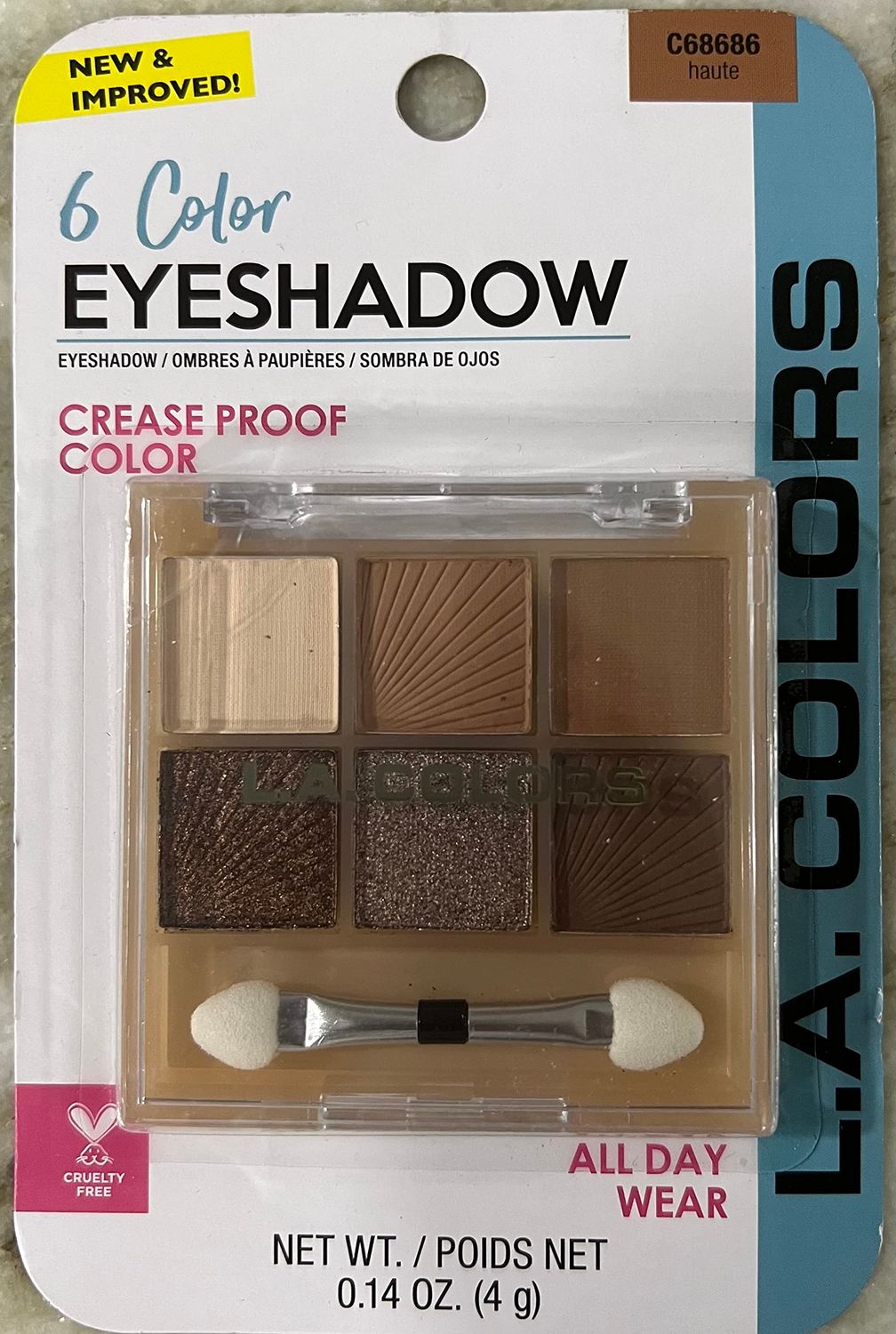 L.A. COLORS 6 Color Eyeshadow C68686 Haute