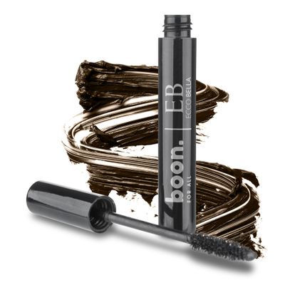 Ecco Bella FlowerColor Vegan Mascara Brown - Long Lasting Organic Formula for Sensitive Eyes - All Natural and Water Resistant Mascara - Cruelty-Free, Gluten-Free, Fragrance-Free, and Plant-Based