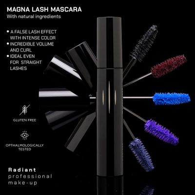 Radiant Professional Mascara Volume and Length - Volume & Curl Mascara for Older & Younger Women - Mascara Volume & Length Enhances - Lengthening Mascara 0.43 ounces (05 Midnight Blue)