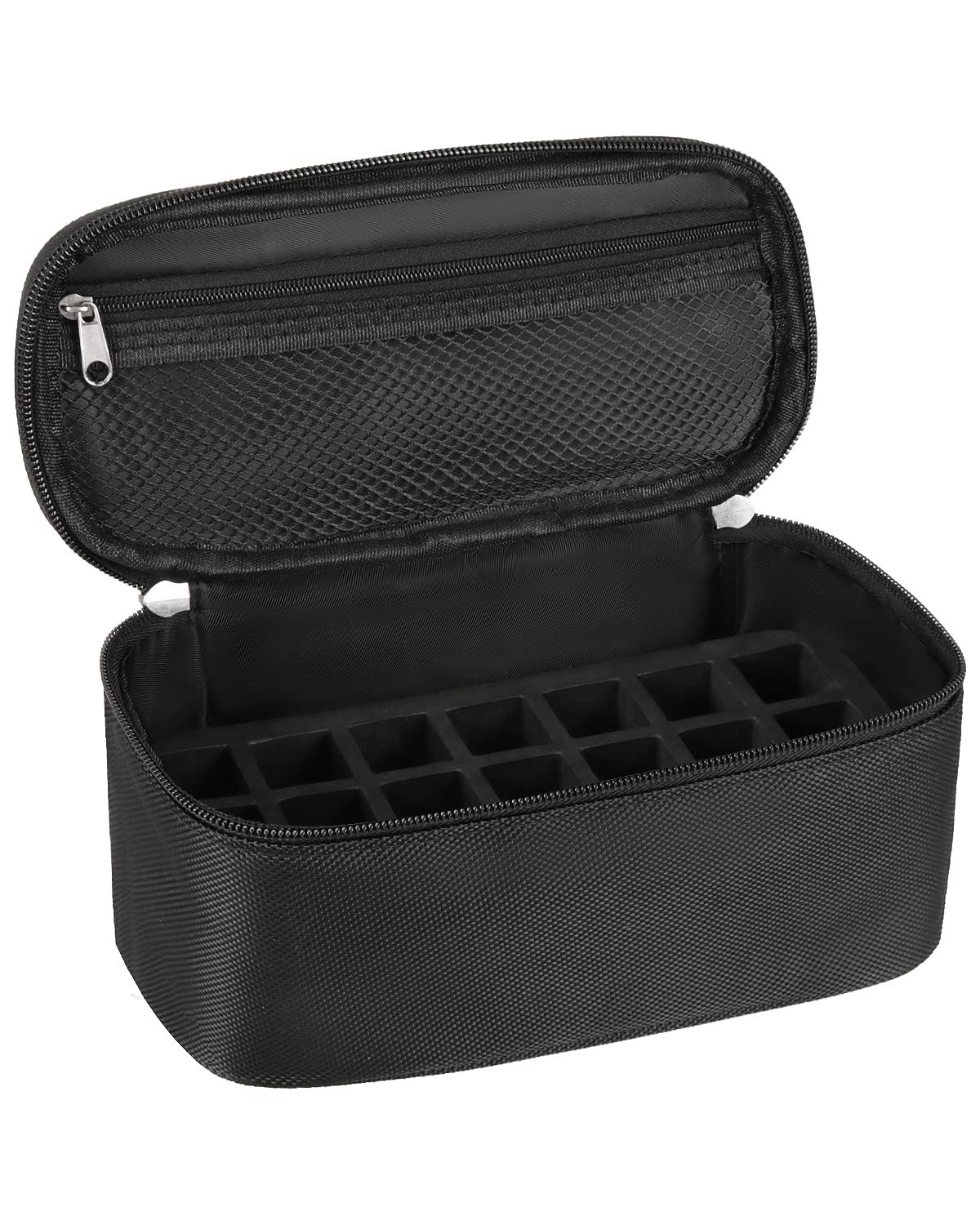 Lipstick Organizer Bag Lip Gloss Lip Balm Case Chapstick Holder Bag Makeup Artist Lipstick Bag With Compartment Cosmetic Bag Gift for Women(Black-21holder)