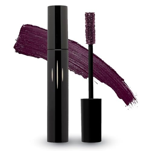 Radiant Professional Lengthening Mascara - Fiber Lash Mascara For Extreme Length &amp; Volume - Natural Wax Formula, Cruelty-Free - Mascara Smudge-Proof Silicone Brush - (0.43 oz) (02 EGGPLANT)