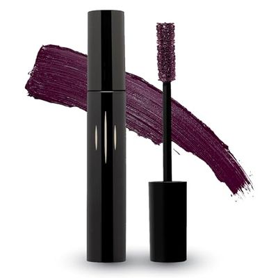 Radiant Professional Lengthening Mascara - Fiber Lash Mascara For Extreme Length &amp; Volume - Natural Wax Formula, Cruelty-Free - Mascara Smudge-Proof Silicone Brush - (0.43 oz) (02 EGGPLANT)