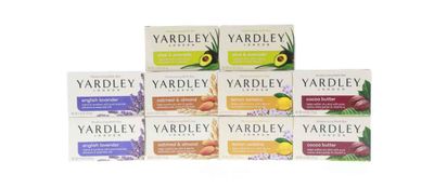 Yardley London Soap Bath Bar Bundle - 10 Bars English Lavender, Oatmeal and Almond, Aloe and Avocado, Cocoa Butter, Lemon Verbena 4 Ounce Bars (Pack of 10, Two of each)