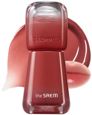 THESAEM Saemmy&#39;s Ade Shot Tint - Korean Lip Titnt, Water Gel Lip Stain with Plump Glowy Moisturizing Finish, Buildable Radiant Gloss, Long-Lasting Comfort, 0.1 fl.oz. (06 Apple Cinnamon)