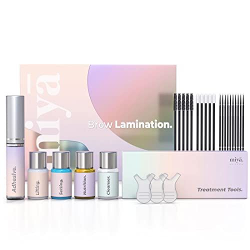 MIYA LASH Brow Lamination Kit | Professional Eyebrow Lamination with Keratin | DIY Brow Lift Kit | Fuller, Thicker Brows for 6 weeks | Includes Easy to Use Instruction, Treatment Tools &amp; Brushes