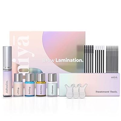 MIYA LASH Brow Lamination Kit | Professional Eyebrow Lamination with Keratin | DIY Brow Lift Kit | Fuller, Thicker Brows for 6 weeks | Includes Easy to Use Instruction, Treatment Tools &amp; Brushes