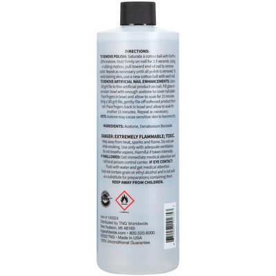 ForPro Professional Collection 100% Pure Acetone, Professional Nail Polish Remover for Natural, Artificial, Acrylic & Sculptured Nails, Removes Gel Polish, Nail Glue, Nail Art & Glitter, 16 fl. oz.