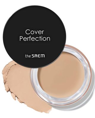 THESAEM Cover Perfection Pot Concealer #01 Clear Beige - High Adherence &amp; Coverage Balm, Conceals Blemish &amp; Acne Spots, Matte Finish Sebum Control for Oily and Combination Skin