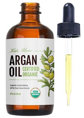 Kate Blanc Cosmetics Argan Oil for Hair, Face &amp; Skin from Morocco. Promotes Hair Growth (4oz, USDA Certified Organic, Cold Pressed &amp; 100% Pure, Light)