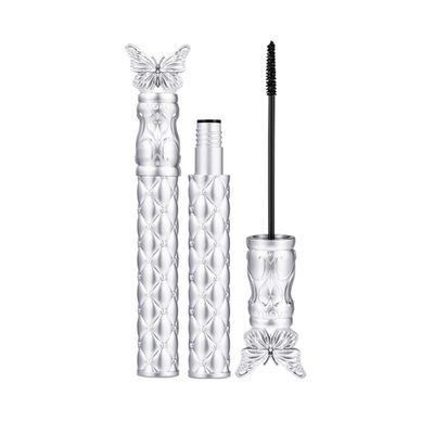 Silver Butterfly Design Mascara, Waterproof Black Small Wand Brush Mascara, Long-Lasting, Smudge-proof, Voluminous Eyelashes, Gift(1 Pcs)