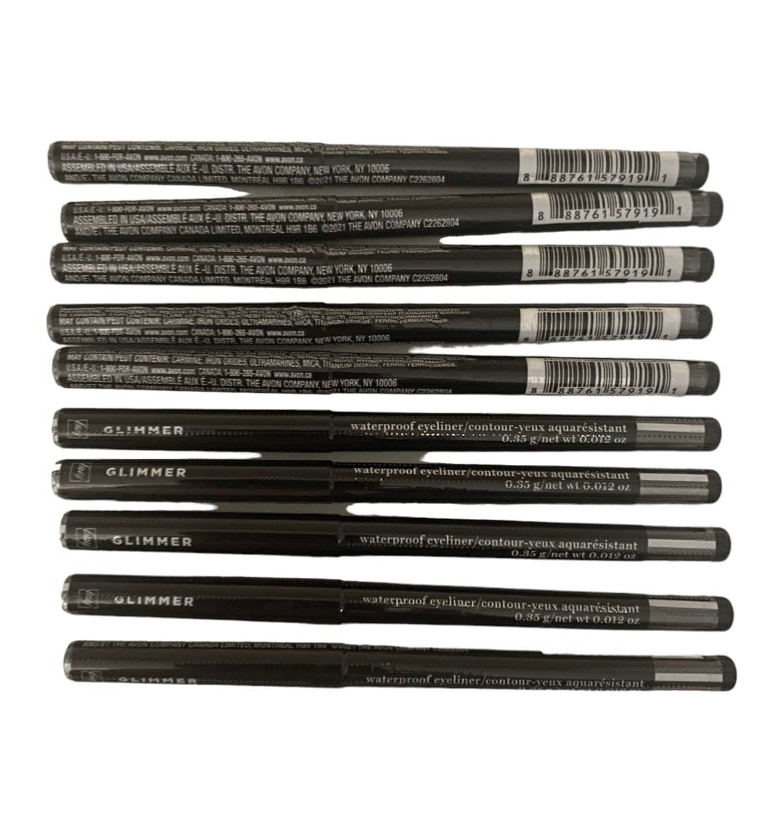 Avon True color Glimmersticks Waterproof Eye Liner BLACKEST NIGHT Lot 10 pcs.