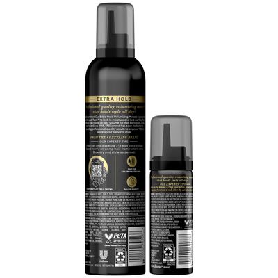 Tresemme Extra Hold Hair Care Mousse Set - 3 Piece Set, 2 Regular Size and 1 Travel Size, Frizz Control Products, Curl Mousse for Curly Hair