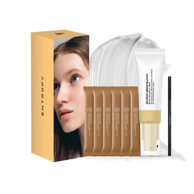 ENTROPY Makeup Brow Bleach Kit, Gentle &amp; Effective Eyebrow Lightening for All Brow Types, Quick 5-Minute Application, DIY Salon-Quality Results at Home, 6 Applications