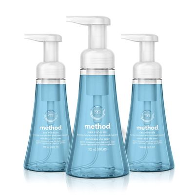 Method Foaming Hand Soap, Sea Minerals, Paraben and Phthalate Free, Biodegradable Formula, 10 fl oz (Pack of 3)