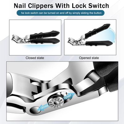 Clipmaster Pro Nail Clippers, Nail Clippers for Seniors, Clipmaster Pro Toenail Clippers, Toe Nail Clipper, Proclip Wide Jaw Opening Nail Clippers for Thick Nails, 2 PCS