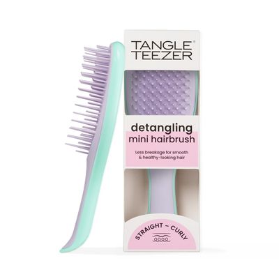 Tangle Teezer Ultimate Detangler Hairbrush, Eliminates Knots &amp; Reduces Breakage, Mini Hair Brush for Travel, Small Hands &amp; All Hair Types, Wisteria Leaf