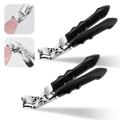 Clipmaster Pro Nail Clippers, Nail Clippers for Seniors, Clipmaster Pro Toenail Clippers, Toe Nail Clipper, Proclip Wide Jaw Opening Nail Clippers for Thick Nails, 2 PCS