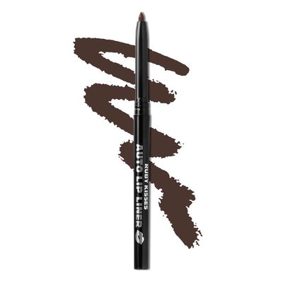 Ruby Kisses Auto Lip Liner Pencil, Long Lasting &amp; Non-Fading, Smooth Application, Non-Feathering with Rich Color, No Sharpener Needed, Ideal for Full Lips Look (Dark Brown)