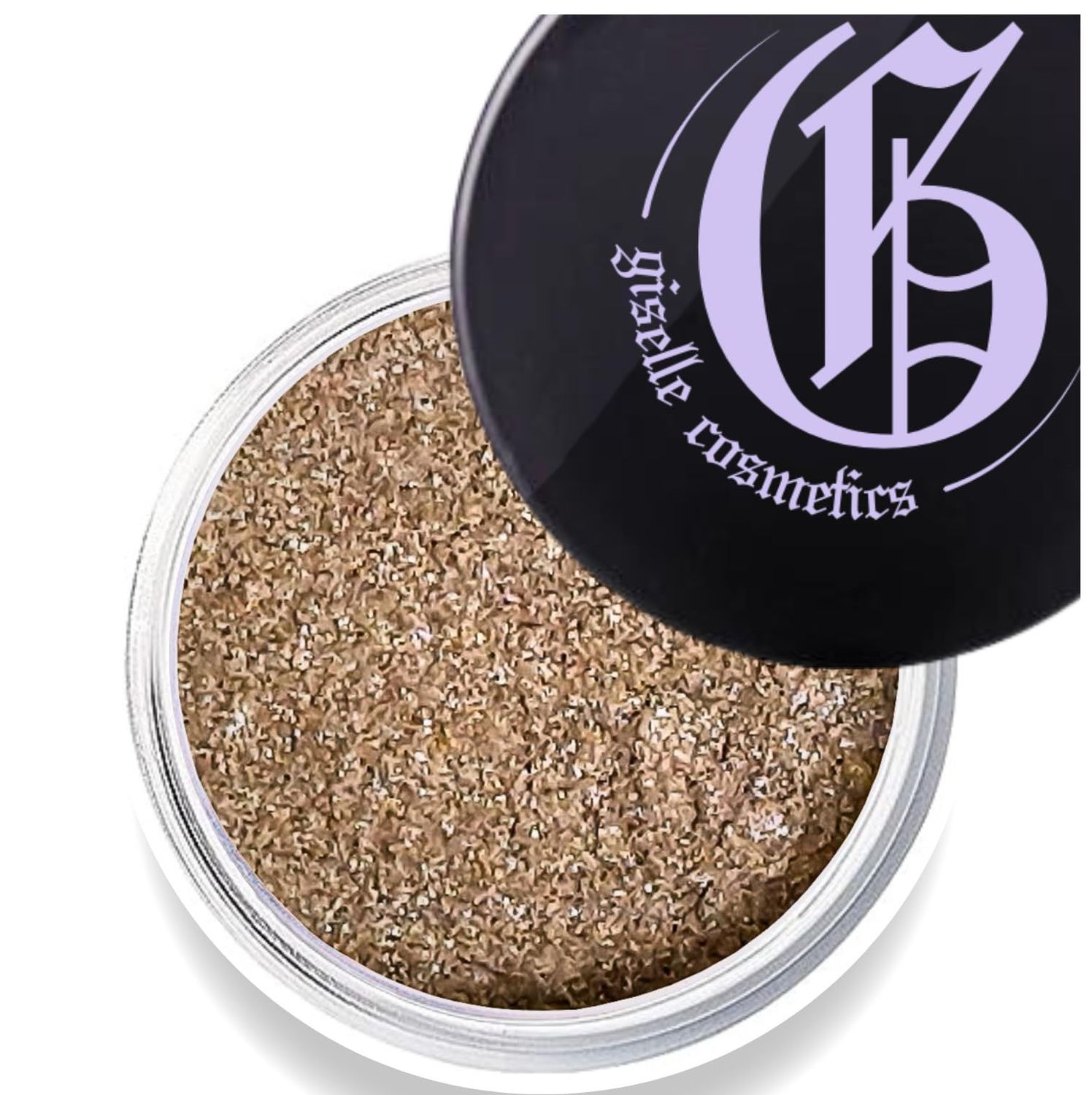 Giselle Cosmetics Glitter Tan Mineral Eyeshadow Loose - Organic, Talc-Free Makeup Palette with Brown, Bronze, Copper &amp; Gold Shimmer - Iridescent Eye Shadow, Highlighter Powder, Glitter Eyeshadow