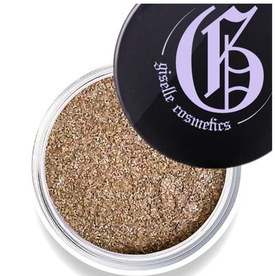 Giselle Cosmetics Glitter Tan Mineral Eyeshadow Loose - Organic, Talc-Free Makeup Palette with Brown, Bronze, Copper &amp; Gold Shimmer - Iridescent Eye Shadow, Highlighter Powder, Glitter Eyeshadow