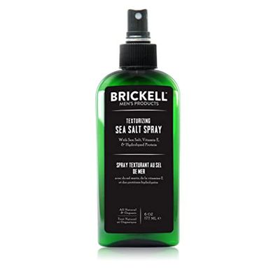 Brickell Men&#39;s Texturizing Sea Salt Spray for Men, Natural &amp; Organic, Alcohol-Free, Lifts and Texturizes Hair for a Beach or Surfer Hair Style, 6 Ounce