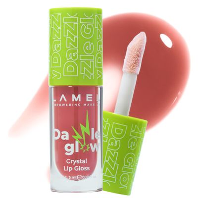 Lamel Dazzle Glow Crystal Clear Lip Gloss - Hydrating Lip Gloss - Non Sticky Lip Gloss - Colored Lip Gloss - Lip Gloss Color - Mini Lip Gloss - Moisturizing Lip Gloss - 403 Fancy
