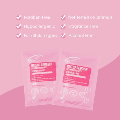 Air Jungles Makeup Remover Wipes Singles 25 Count, Fragrance-Free, Gentle Removes Makeup and Oil, Soft Cleansing Wipes, Alcohol Free, Large 6" x 8" Unfolded Wipe Size