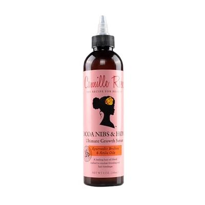 Camille Rose Cocoa Nibs &amp; Honey Hair Growth Serum, with Amla Oil to Naturally Thicken Strengthen and Condition, for All Hair Types, 8 oz