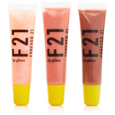 Forever 21 - F21 - Beauty Lip Gloss Set, Pack of 3 Tubes, Clear and Tinted Shades, Hydrating, Plumping, Non-Sticky Formula for Glossy Shine, Rose GoldPosyCopper