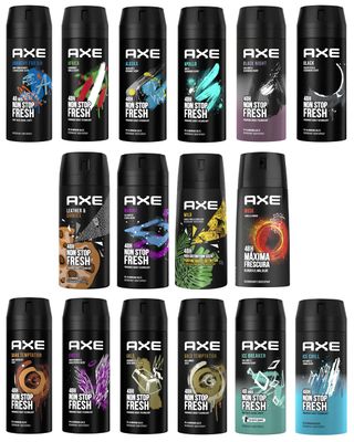 12 AXE body spray deodrant Anit-Aerspirant (12X 150 ml5.07 oz, Mix within the available kinds)