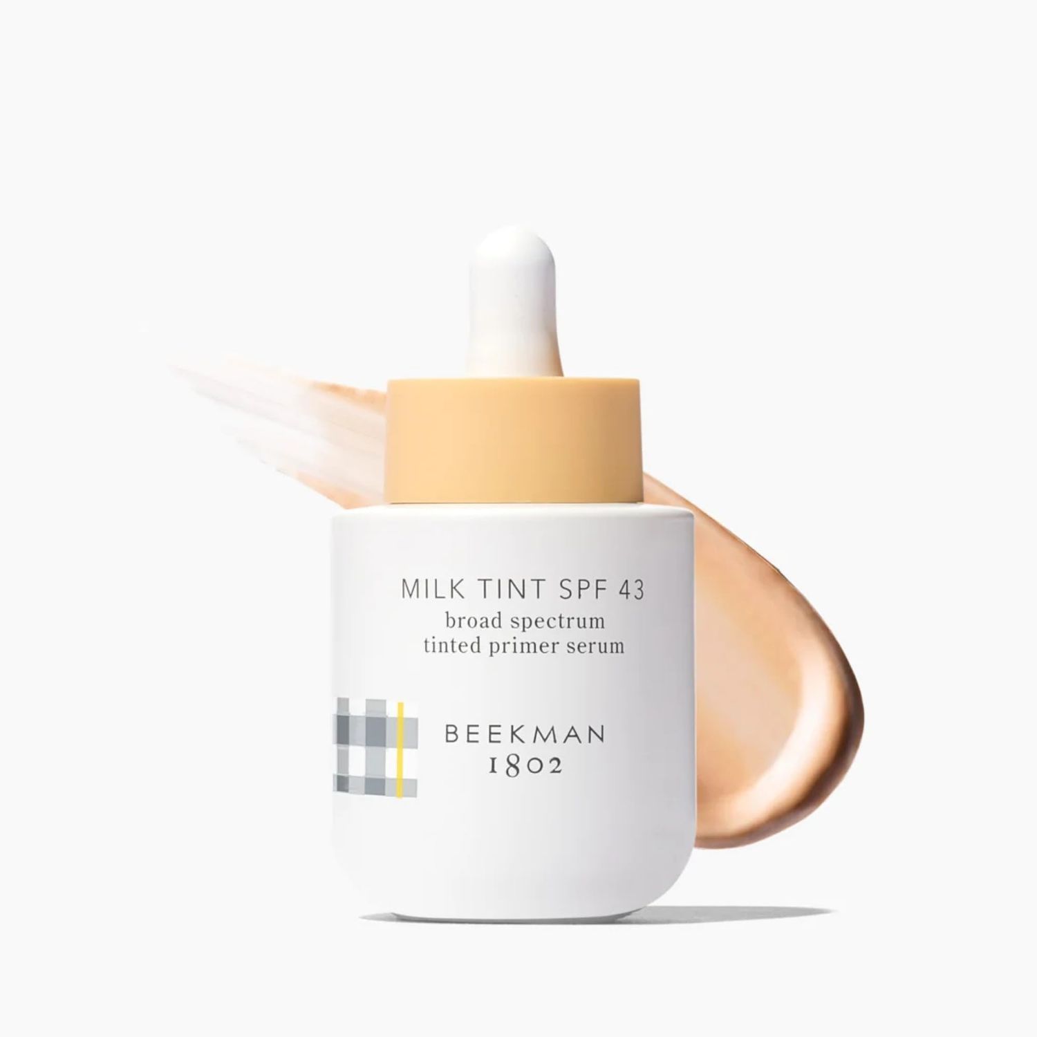 Beekman 1802 Milk Tint Face Primer with SPF 43, Medium - Oxybenzone Free - 1 oz - Tinted Mineral SPF, Makeup Primer &amp; Moisturizer - Blends Easily - Good for Sensitive Skin - Cruelty Free