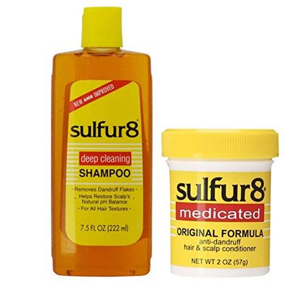 Sulfur8 Anti-Dandruff Hair &amp; Scalp Care Shampoo 7.5oz  Conditioner 2oz Duo