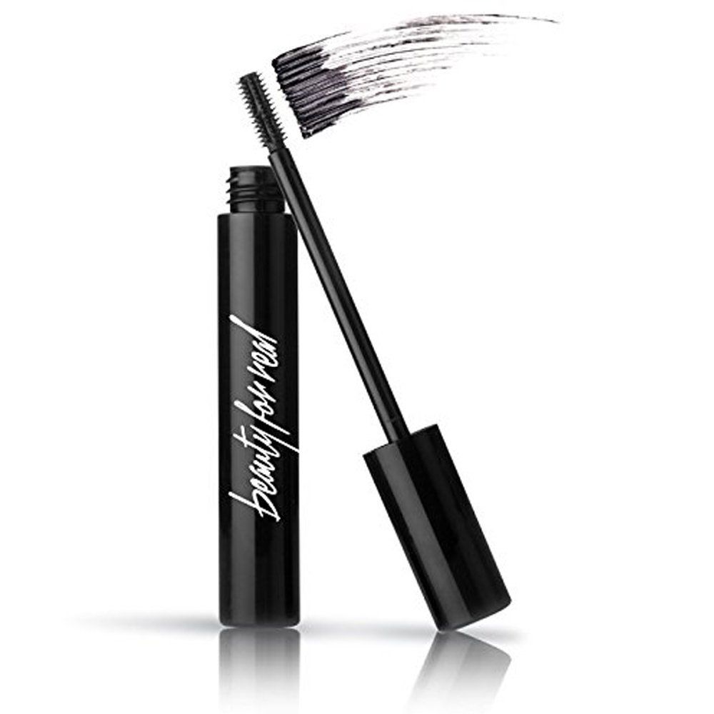 Beauty for Real Hi-Def Mascara, Just Black - Defining &amp; Volumizing Lash Definer, Curls Lashes - Humidity &amp; Smudge Proof - Micro Brush Ensures Versatile Application - 0.31 fl oz