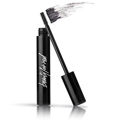 Beauty for Real Hi-Def Mascara, Just Black - Defining &amp; Volumizing Lash Definer, Curls Lashes - Humidity &amp; Smudge Proof - Micro Brush Ensures Versatile Application - 0.31 fl oz