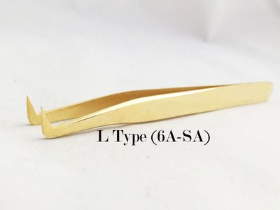 Alluring Gold Tweezers for Eyelash Extension for Volume Lashes 3D, 5D &amp; 6D lashes