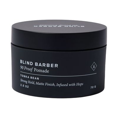 Blind Barber 90 Proof Hair Pomade for Men - Strong Hold, Natural Finish - Water-Based Pomade for Men with Hops &amp; Tonka Bean - Free of Greasy Oils, Easy to Use Matte Pomade - (2.5 Oz)