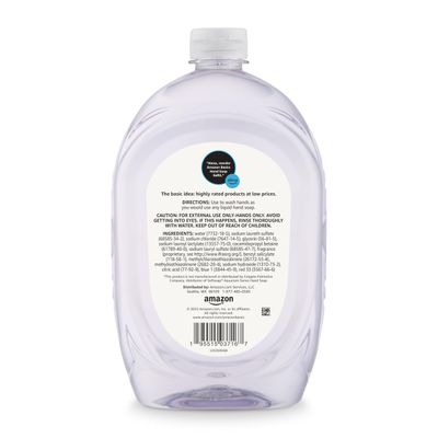 Amazon Basics Gentle &amp; Mild Clear Liquid Hand Soap Refill, Triclosan-free, 50 Fluid Ounces, 1-Pack (Previously Solimo)