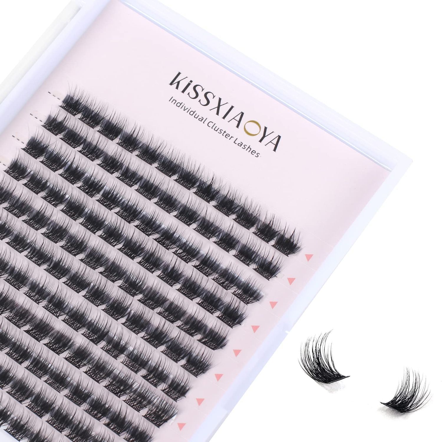 KISSXIAOYA Cluster Lashes Extensions, 144Pcs Individual Cluster Lashes D Curl 14mm, Wide Stem Cluster Eyelashes Soft Natural False Eyelashes Cluster DIY Eyelash Extension At Home (144pcs, 12mm)