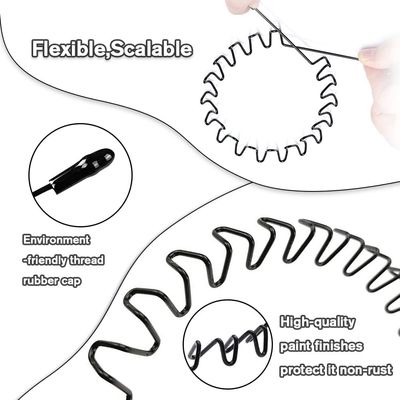 KELUBATU Metal Headbands for Men Fashion Headbands for Women, Unisex Wavy Headbands Outdoor Sports Headbands Simple Elastic Non-Slip Hair Accessories (6 Pack)