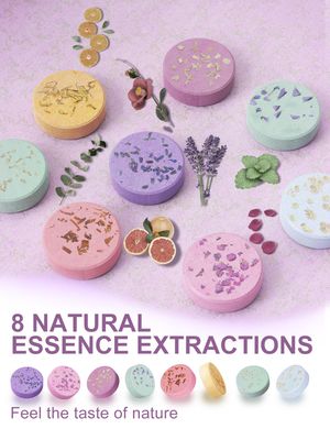 Psnli Shower Steamers Aromatherapy Stocking Stuffers 8 Scents, Valentines Day Gifts for Her Birthdays Gifts for Mom Elegant Packaging, Lavender Natural Essential Oil Home Spa Self Care & Relaxing