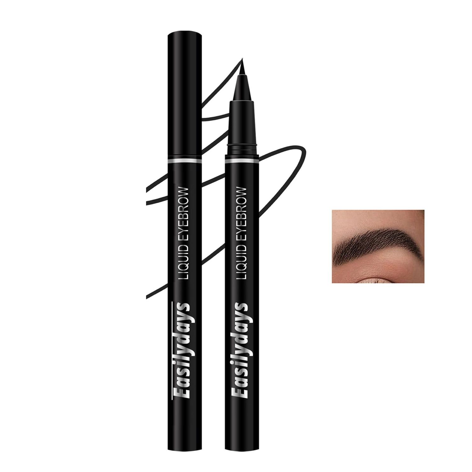Easilydays 5 Colors Eyebrow Pencil, Multifunctional Ultra-Fine Liquid Eyeliner &amp; Eyebrow Pencil,Long-Lasting Waterproof&amp;Smudge Proof, Quick Drying, Smoothly, Natural Women Perfect Eye Makeup (05)