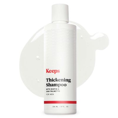 Keeps Hair Regrowth Treatment Mens Shampoo for Fuller, Thicker Looking Hair, 8 oz - Thinning and Hair Growth Shampoo for Men - DHT Blocker - Infused with Biotin, Caffeine, &amp; Saw Palmetto
